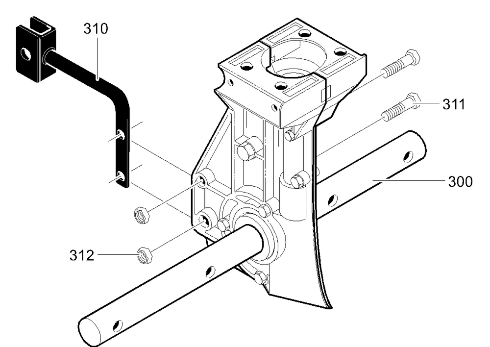 Transmission Assembly Diagram and Parts List for 11052X4D 2003 Briggs and Stratton Cultivator